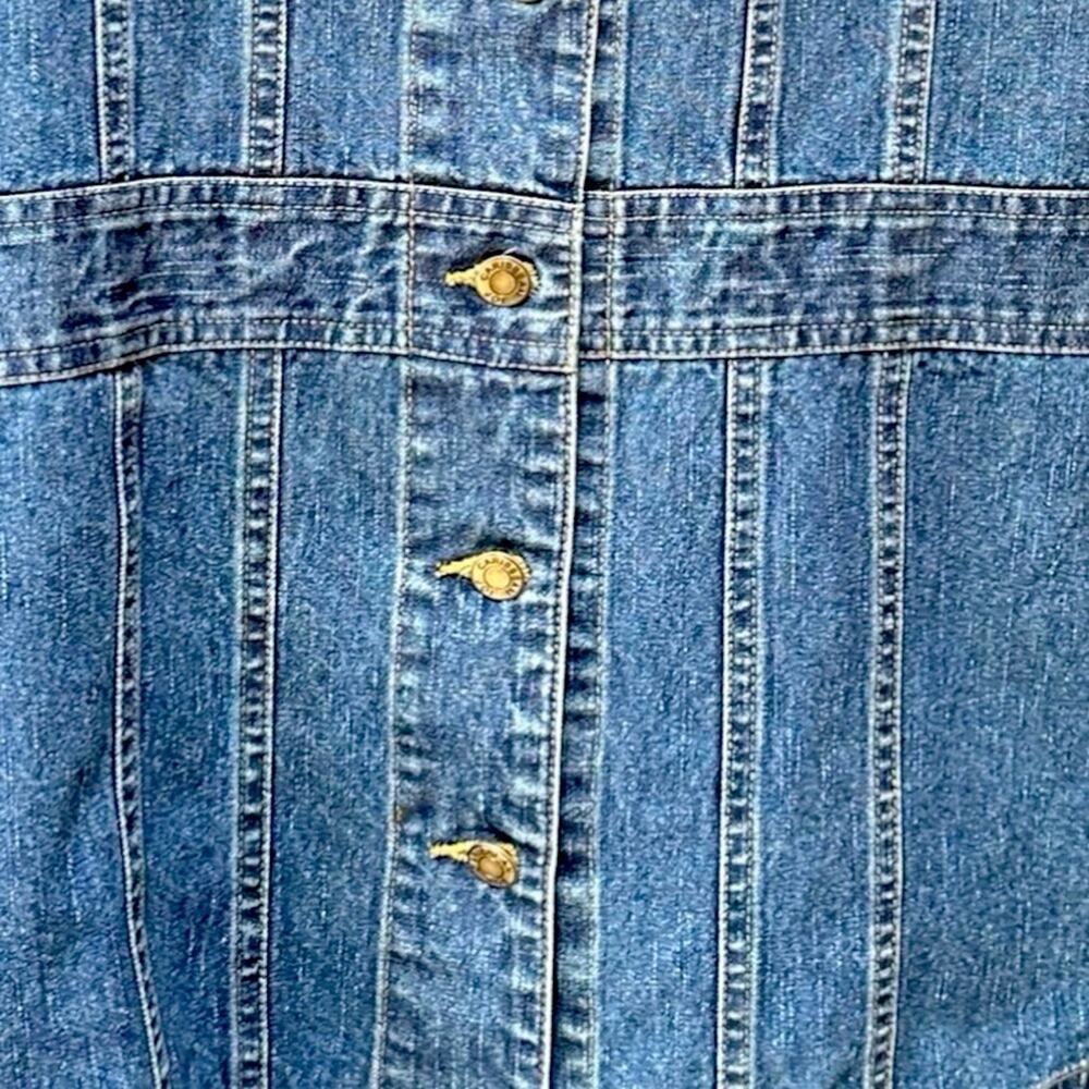 Caribbean Joe Longer denim jeans jacket size Small jean coat 100% cotton - Picture 6 of 8